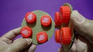 Como fazer um instrumento musical muito fácil com papelão, tampinhas e materiais recicláveis