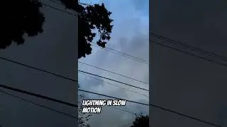 Lightning in slow motion caught on iPhone #shorts