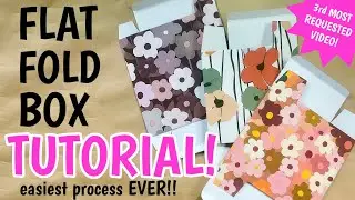 GREAT WAY TO USE YOUR 8 1/2 x 11 PAPERS!  Real Easy Flat Fold Box Making DIY!