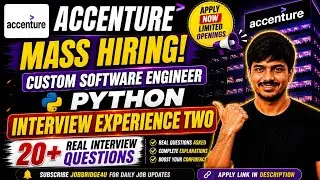 🚨 Accenture Python Interview Experience | Real Questions Asked | Customer Software Engineer 2026
