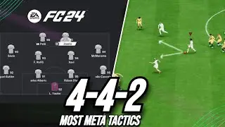 New OVERPWOERED Tactics! Best 442 Custom Tactics EA FC 24