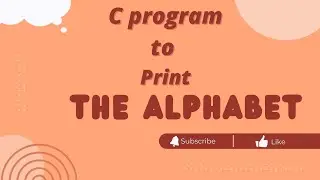 C program to print alphabets from A-Z. using for loop.