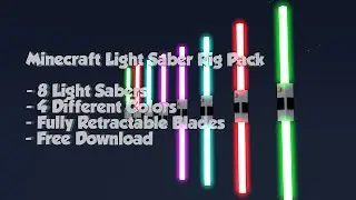 Minecraft Lightsaber Rig Pack For Cinema 4D || FREE DOWNLOAD ||