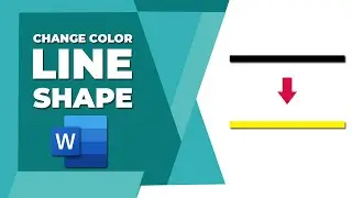 How to change color of line shape in word