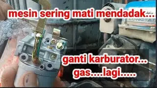 cara ganti karburator pada mesin penggerak bensin