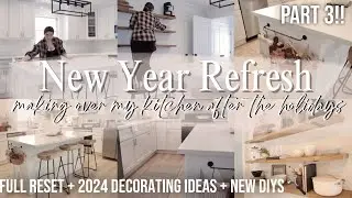 DECORATING AFTER THE HOLIDAYS | 2024 KITCHEN DECOR 😍