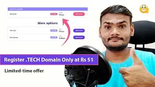 Register .TECH Domain Only at Rs 51 | Hurry up 🔥