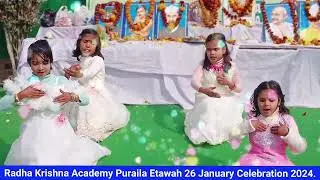 2024 Republic day celebration in Radha Krishna Academy Puraila Etawah #republicday #26january