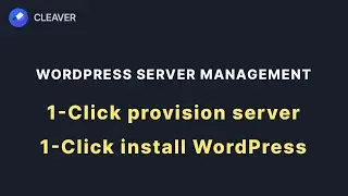 How to provision a server and install WordPress in just a couple clicks