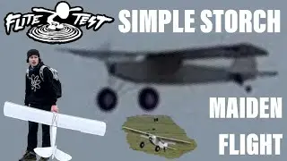 FLITETEST STORCH maiden flight! scratch built. #flitetest