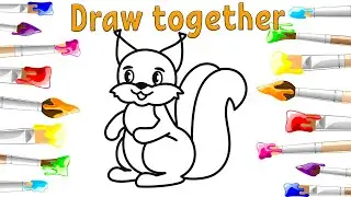 How to draw a squirrel | Как нарисовать белку
