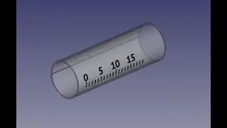 FreeCad Шкала на трубе