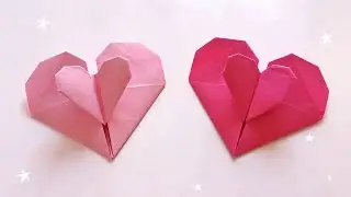Origami double hearts | How to make paper heart romantic