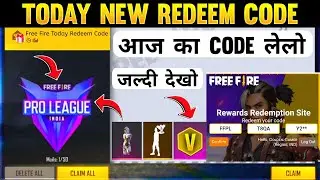 Free Fire Today New Redeem Code | How To Get V Badge In FF ? Today Redeem Code - Garena Free Fire