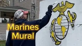 Painting Marines Mural