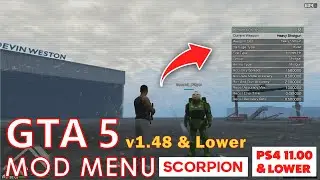 GTA 5 Scorpion Mod Menu On PS4 11.00 And Below | GTA 5 - 1.48 & Lower | Cheats