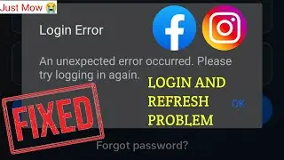 Facebook Instagram login error problem (5 March 2024) ⚠️