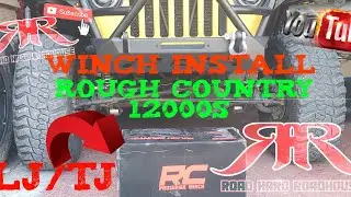 ROUGH COUNTRY WINCH 12000S S SERIES INSTALL ON JEEP