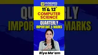 11th & 12th Computer Science important 5 marks Quarterly Exam 2025 