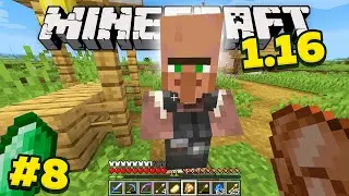Майнкрафт 1.16 Выживание без модов! Житель в minecraft! #8