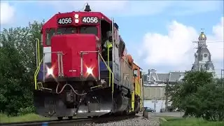 TP&W 4056 WITH CF&E 3316 Chasing the Chicago Ft Wayne and Eastern Railroad