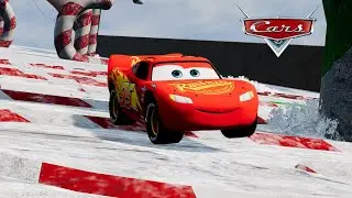 Lightning Mcqueen vs Downfall Obstacle