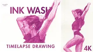 [4K] INK WASH Drawing / Straight to INK
