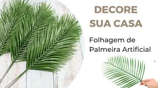 Folha de palmeira artificial grande em silicone @DecoraFloresArtificiais #decoração #façavocêmesmo