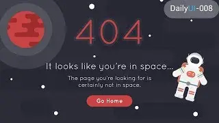 Daily UI - Day 008 - 404 Page (Ai) UI Design