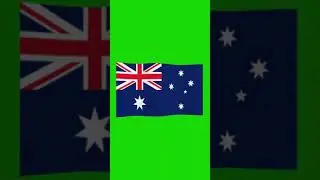 Australia flag green screen ll 