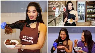 Bigg Boss Subha Shree Making Yummy Tasty Chocolate Ice Cream | Celebrity Arrives