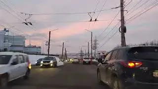 Мурманск, розовое утро.