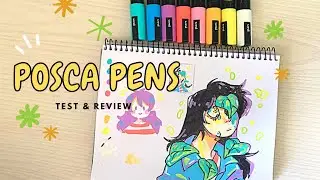 Probando marcadores Posca por primera vez!! | Posca Pen Test & Review