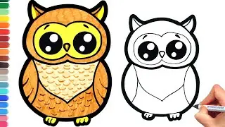 Как нарисовать сову. Простой рисунок. How to draw an owl. Simple drawing.