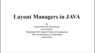 JAVA  Layout Managers: Flow Layout & Border Layout