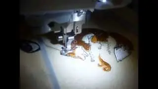 Embroidering a fox