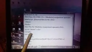 Class 44 Html %= Modulus assignment operator Java script