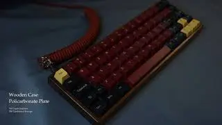 Wooden Case + NK Cream Switches + Polycarbonate Plate