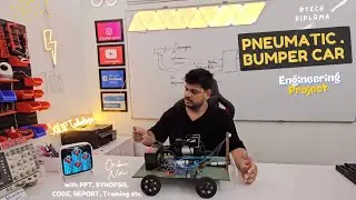 Pneumatic based Bumper Car in Hindi | Air Powered Pneumatic Vehicle Bumper