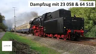 Traces of 1`C`1 series 23 in former steam hotspot Lauda - steam train with 23 058 & 64 518 | Alex E
