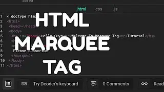 HTML Marquee Tag Tutorial For Begginers 