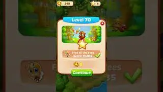 Bubble Pop Forest Rescue Level 70 no booster [Gameplay Walkthrough] optimized for smartphones