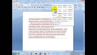How to use Styles and Heading Microsoft word 2007 Lesson #13