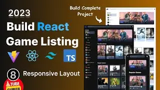#8 Build Game Listing App with React Js,Tailwindcss, Vite : Responsive Layout