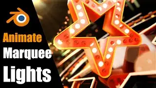 Animate Marquee lights NO BIG DEAL | Blender Tutorial