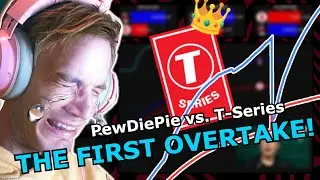 PewDiePie vs. T-Series : The First Overtake, Every Minute