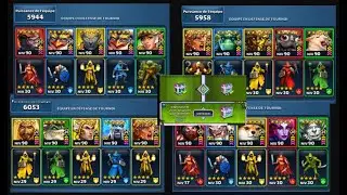 Fin du tournoi raid + coffre voie des géants.