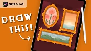 Procreate Step by Step Tutorial - Gallery Wall - Draw With Me - iPad Art -Digital Illustration