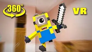 VR 360° MINIONS IN YOUR HOUSE (Minecraft Animation)