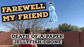 Wind load testing a DJI Mavic Air with a paper jellyfish